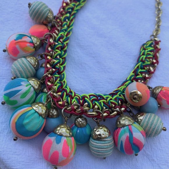 Lilly Pulitzer bright bauble fun necklace printed
